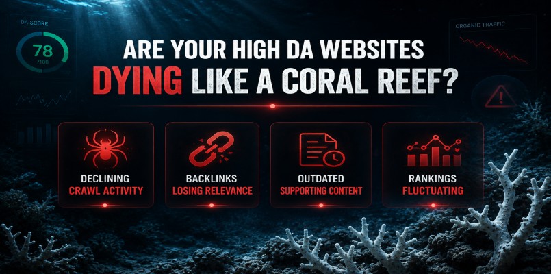 Are Your High DA Websites Dying Like a Coral Reef?